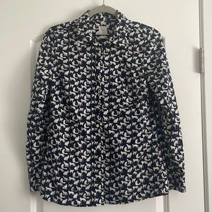 Cat Print Button Down